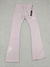 Civil Regime Sweatpants Mens Medium Hint Violet Forever Rose Fleece Flare New