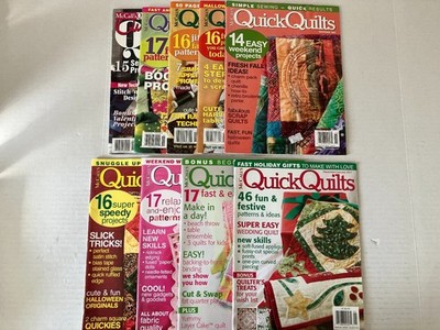 McCall's Quick Quilts Magazine Lot 9 Issues 2002-2012 Quilting Craft Patterns