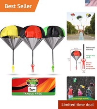 Parachute Toys for Kids - Tangle Free Outdoor Flying Parachute Men, Top Indoo...