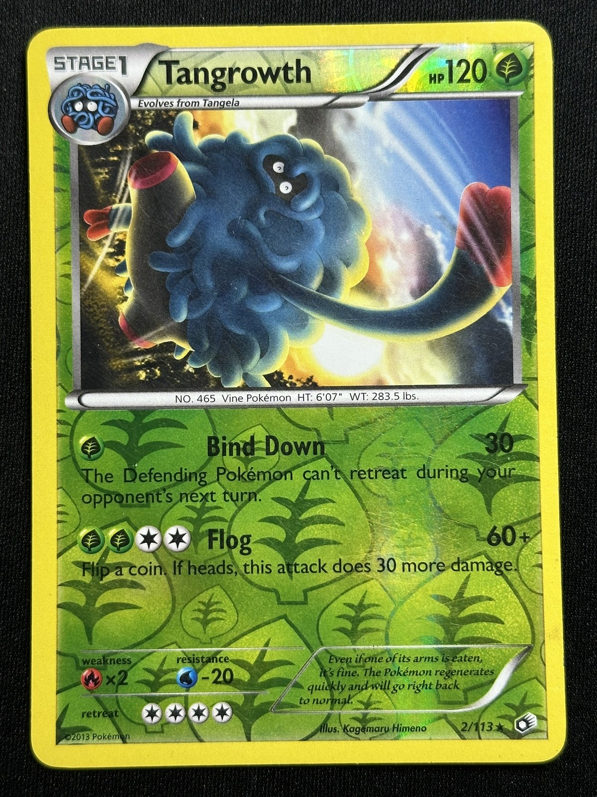 Tangrowth Reverse Holo Legendary Treasures 2/113 LP