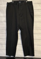 Dockers Men’s Black D3 Classic Fit Pants 40x30 Cotton Flat Front