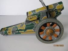 VINTAGE SHOWA JAPAN - CAMO ARTILLERY HOWITZER TIN TOY GUN