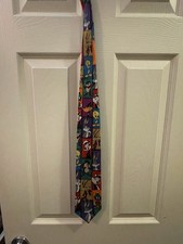 VTG Looney Tunes 1995 Character Neck Tie Polyester Bugs Taz Tweety Marvin 60