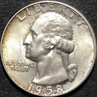 1958 D SILVER WASHINGTON QUARTER COIN