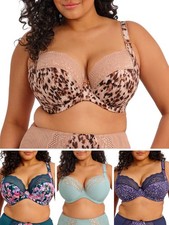 Image of Elomi Lucie Bra Plunge Wired Three Section Stretch Lace Bras Blush Lingerie