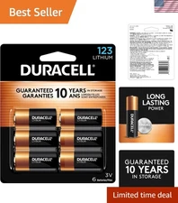 Brand New Rechargeable CR123A 6 Pack Battery