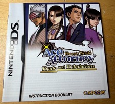 Ace Attorney Phoenix Wright Trials and Tribulations Instruction Booklet ONLY DS