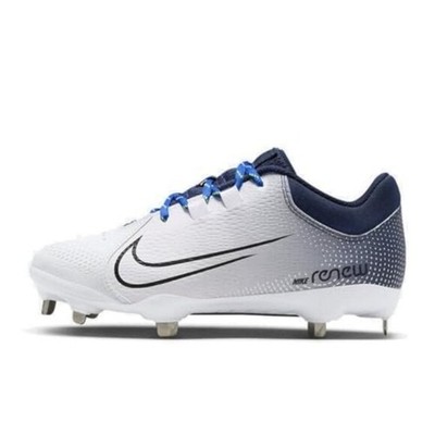 Women's Nike Hyperdiamond 4 Pro Metal Softball Cleats - Navy & White - 9.5 NWOB