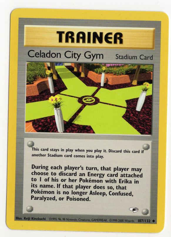 Celadon City Gym 107/132 Gym Heroes Pokemon Card