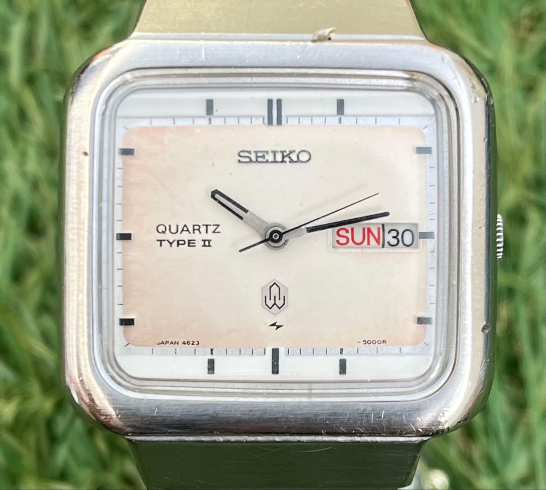 Vintage 1976 Working Kameido Rare Seikosha Quartz Watch Square SEIKO Type II - vintagewatches.pk
