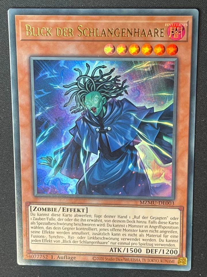 Blick der Schlangenhaare MZMU-DE003 Ultra Rare Deutsch NM YUGIOH - Bild 1 von 1