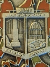 VINTAGE 364th RECRUITING CHALLENGE COIN SACRAMENTO CA USAF U.S. AIR FORCE Case