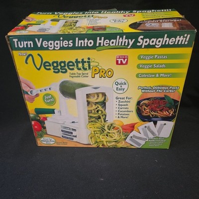 AS SEEN ON TV VEGGETTI PRO Table Top Spiral Vegetable Cutter new with box 