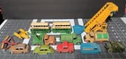 VINTAGE DINKY TOYS LOT Ovaltine Elevator Loader Trucks Dunlop Bus Mersey Tunnel