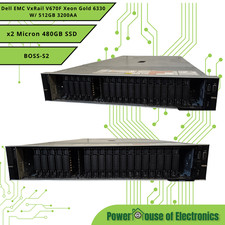Dell EMC VxRail V670F| Xeon Gold 6330|512GB 3200AA|x2 480GB SSD w/BOSS-S2