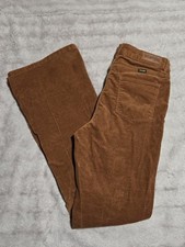 Wrangler Women s High Rise Fierce Flare Corduroy Pants Size 6 x 32 Rust Color