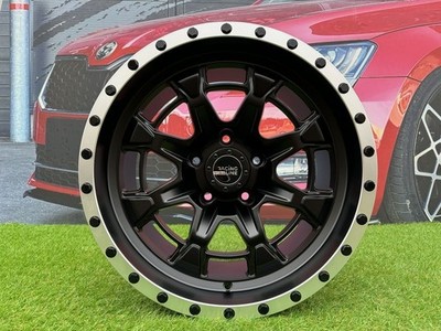 4X R17 '' 5X127 DV8 Offroad Style Schwarz Halb Matt + Poliert Rand Räder : Für