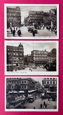 3 x AK BERLIN 1930 Unter den Linden und Friedrichstrasse mit Autobus    ( 167345