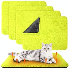 4 Pack Self Warming Cat Pads Self Heating Cat Mat Washable Homeless Dogs Ther...