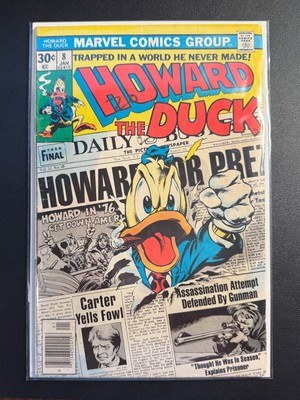 HOWARD THE DUCK #8 January 1977 Howard for Prez! Vintage Marvel Comics Group