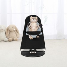 Dog Rocking Bed Pet Bouncy Chair Cat Indoor Lounge Washable Black Mesh Pet Toys