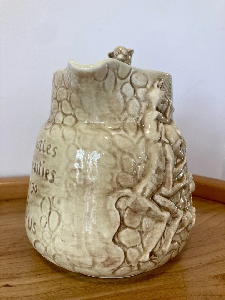 Vintage Falcon Ware "Ghoulies & Ghosties" relief-moulded jug - Image 2 of 4