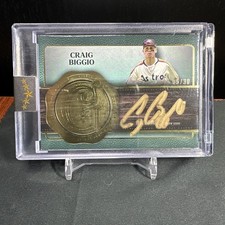 5/30 CRAIG BIGGIO HOF AQUA GOLDEN GRAPHS AUTO 2025 Topps Five Star #GG-CB ASTROS