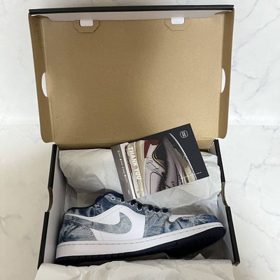 New 25.5cm Nike Air Jordan 1 Low Washed Denim Nike Air Jordan Low 