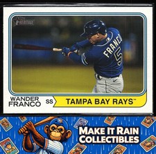 Wander Franco 2023 Topps Heritage #21 Tampa Bay Rays Baseball