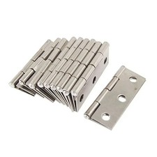 10Pcs Stainless Steel Flat Hinges for Cabinets, Doors, and Windows