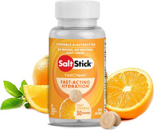 Electrolyte Fastchews - 60 Orange Chewable Electrolyte Tablets - Salt Tablets fo