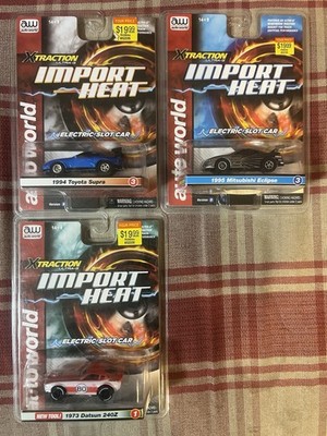 Auto World Import Toyota Supra Datsun Mitsubishi eclipse Electric Slot Cars Lot3