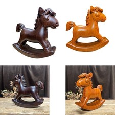 Statue de cheval à bascule, sculpture animale, objet de décoration artisanale