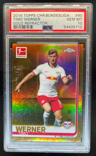 2019 Topps Chrome Bundesliga Timo Werner Gold #/50 Leipzig PSA 10