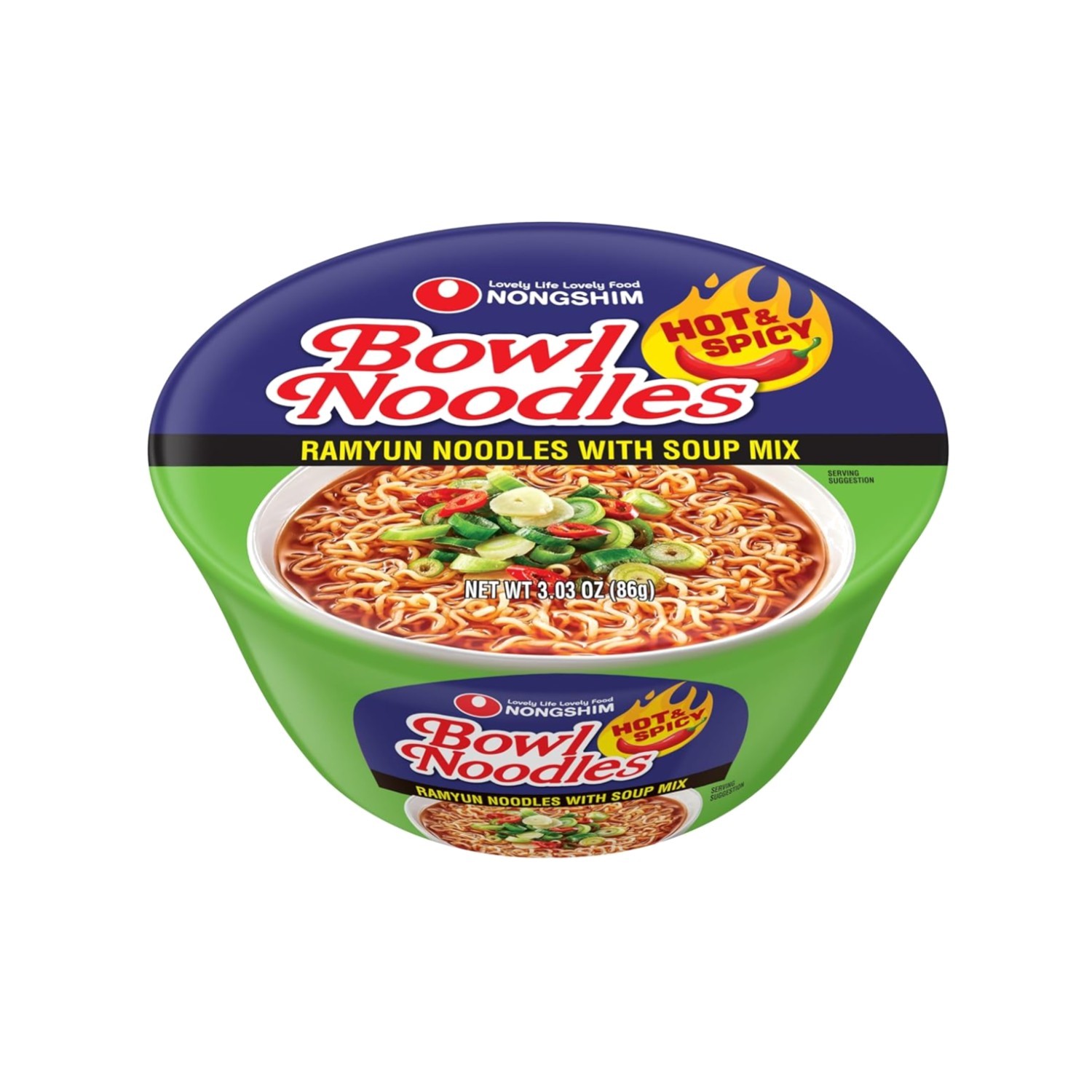 Sopa de fideos instantánea gourmet, paquete de 12, caliente y picante