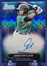 Jonatan Clase 2022 Bowman Sterling Auto /25 Blue Refractor Mariners Prospect