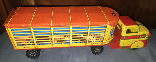 Vintage Marx Marcrest Livestock Lines Cattle Farm Truck #303 17" - Picture 1 of 11
