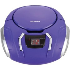 Proscan Elite Portable CD Boombox with AM/FM Radio, Auxiliary - Purple
