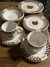2- 5 Pc Place Settings Betty Crocker Country Inn Plates, Bowls, Mugs Saucers #1