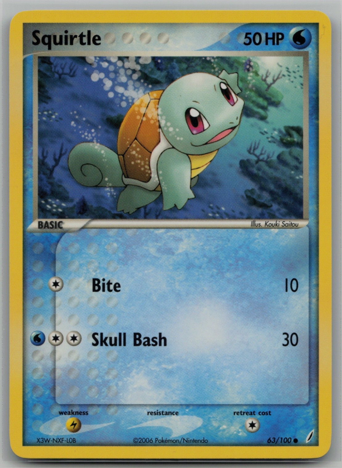 Squirtle - 063/100 Common Crystal Guardians 63/100 NM