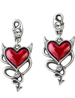 Clanah Ohrringe, Gothic Punk Hörner Sünder Liebe Geschenk, Alchemie England