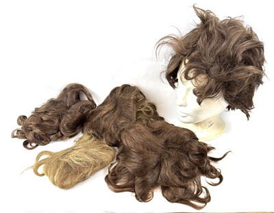 Vintage Wigs Wiglets Human Hair Half Wigs Pieces Lot 6
