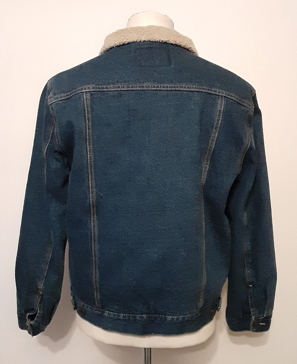 C.E. Schmidt Trucker Jacket Large Blue Cotton Den… - image 3