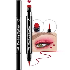 evpct 1Pcs Red Colored Winged Eyeliners Stamp, Red Hearts Face Stamps Makeup ...
