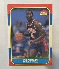 Fleer 1986-87 Rookie Joe Dumars #27 Detroit Pistons Basketball Card. rookie card picture