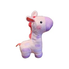 Fisher Price Soothe  Glow Giraffe Pink Purple Musical Baby Light 9" Plush 2013