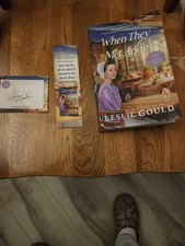 When They Met Again/  Leslie Gould + Book Mark And Signed Book Plate No Smoking