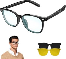 Bluetooth-Audio Glasses with Clear Blue Light Glasses  UV400 Polarised
