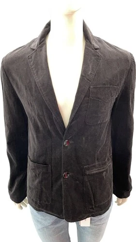 EDUN Cotton Roland Blazer Black Mens M Corduroy Jacket New With Tags - product listing photo