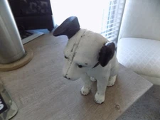 Vintage RCA Victor Nipper Dog - Department 56 - Cast Iron Coin Piggy Bank - 6"